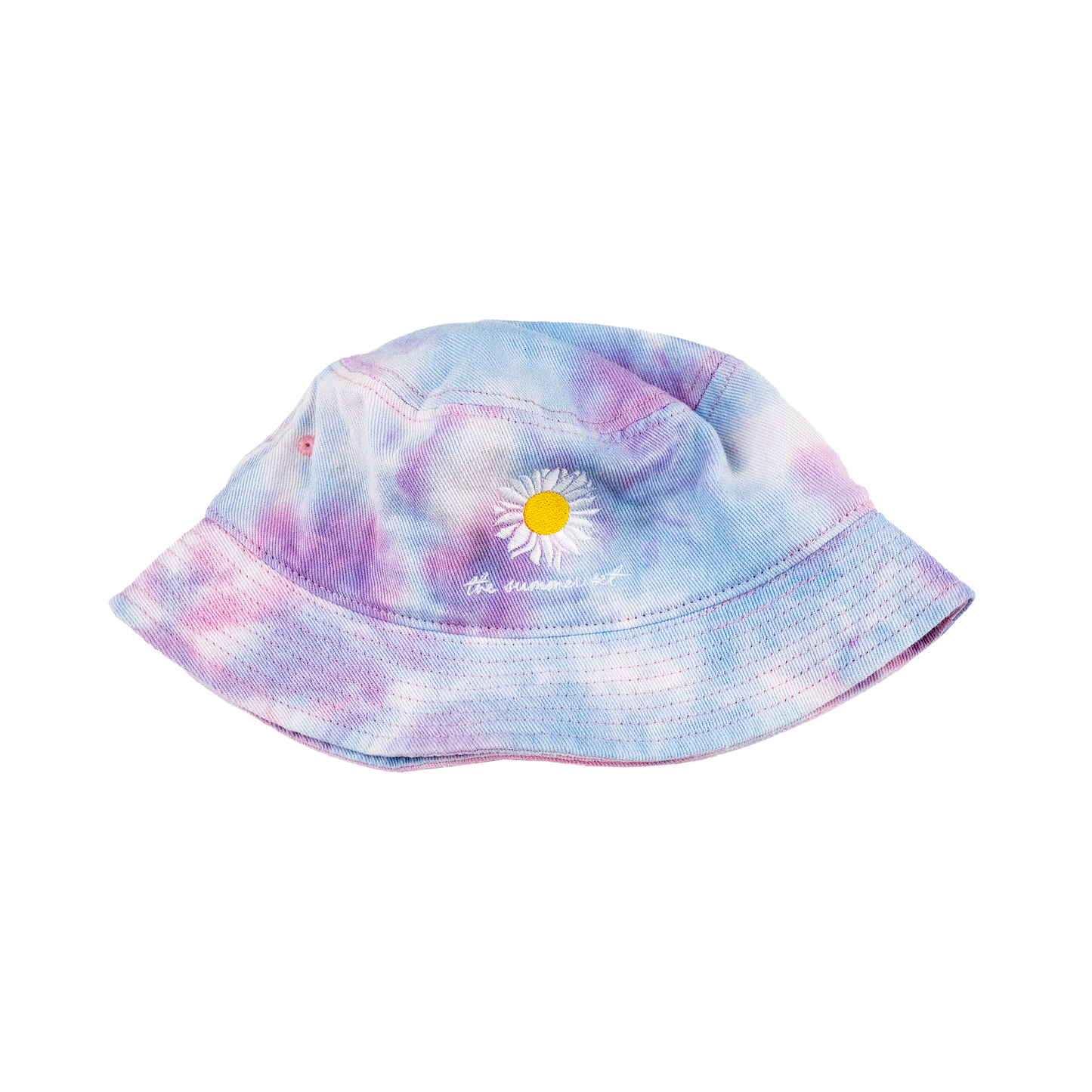 Flower Tie Dye Bucket Hat (Pink)